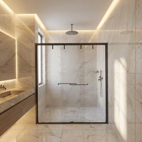 Frameless Soft-Close Sliding
